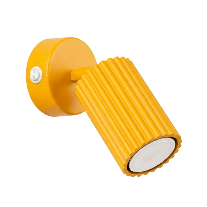SOLLUX SL.2356 Aplique de pared KARBON amarillo con interruptor
