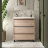 SALGAR ATTILA Bathroom Furniture with Sink 3 Drawers Natural Color