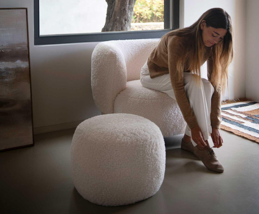 ANDREA HOUSE MU74087 Puf Dana Borreguito 50x50x38 CM