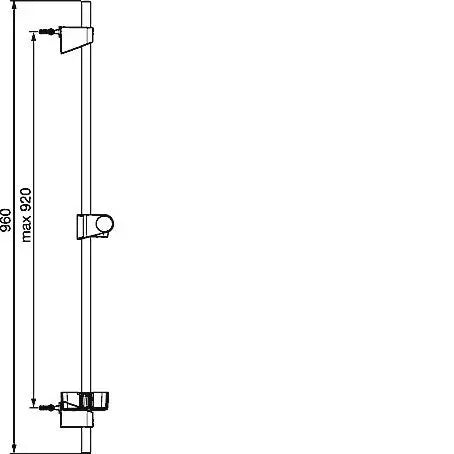 HANSA 44700300 Barra De Ducha 92CM Cromo