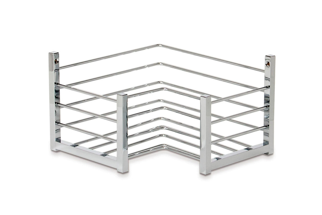 BELTRAN 4018 DELUXE Corner Soap Dish L Chrome Screw Mount