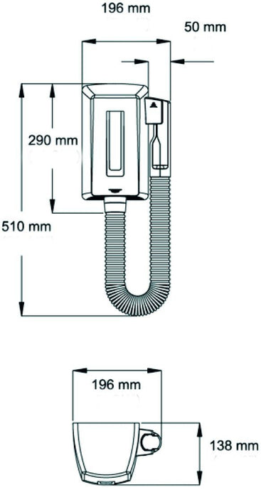 MEDICLINICS SC0004 White Hair Dryer