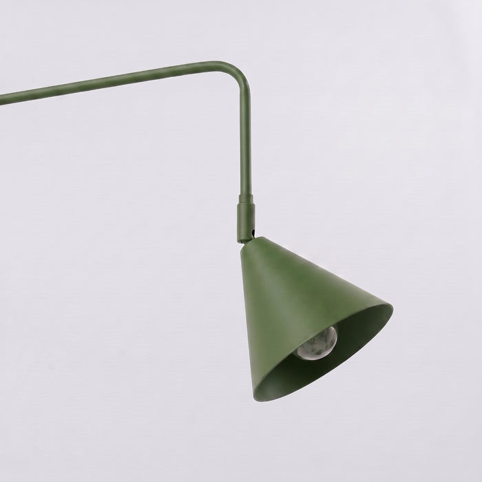 SOLLUX SL.2510 Aplique de pared NOX 2 verde oliva con interruptor