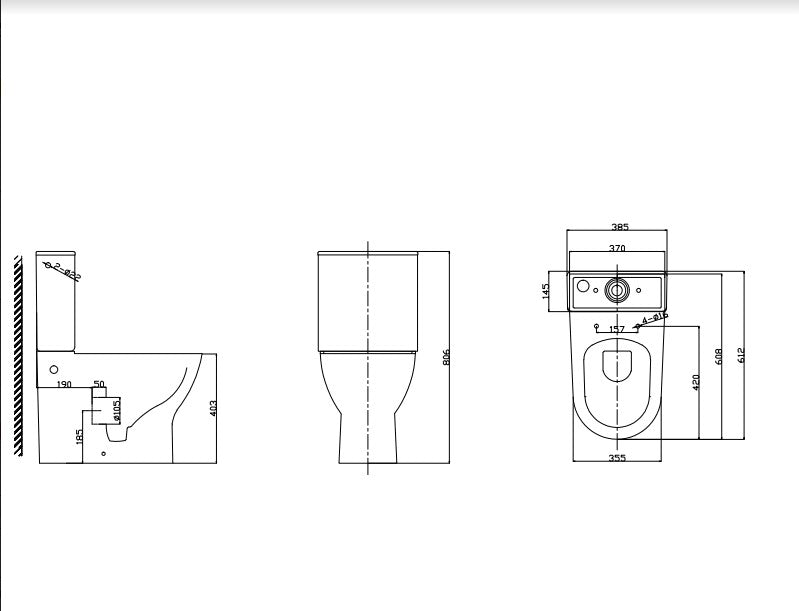 NOVOBATH LISBOA Rimless Toilet Complete White
