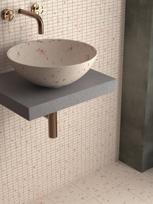 DUNE 189314 FRAGMENTA Lavabo Cerámico 40x40x15 Coral