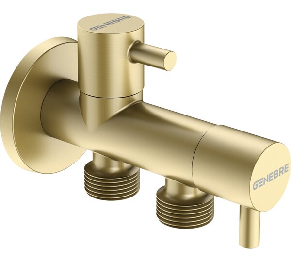 GENEBRE 3113 05 51 Válvula De Escuadra Doble 1/2"-1/2" Oro Cepillado