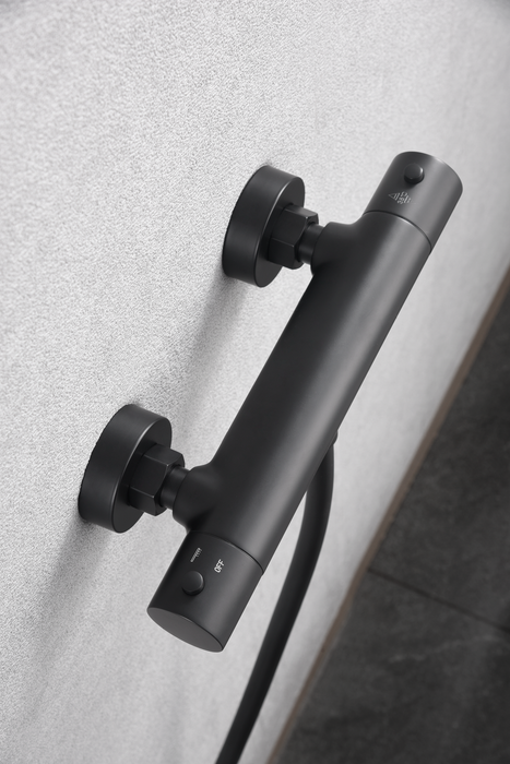 IMEX BTM039-5NG MONZA Kit Ducha Termostatico Negro Mate