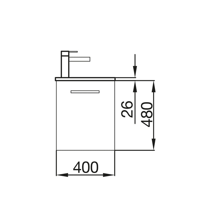 SALGAR 22899 MICRO Mueble+Lavabo Mini Roble Caledonia