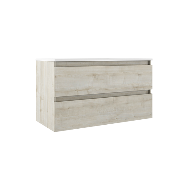 VISOBATH BOX Complete Furniture Set Wall Hung 2 Drawers Birch