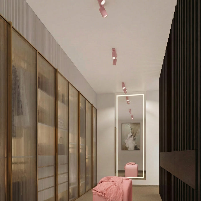 SOLLUX SL.1933 Aplique de pared KARBON rosa con interruptor