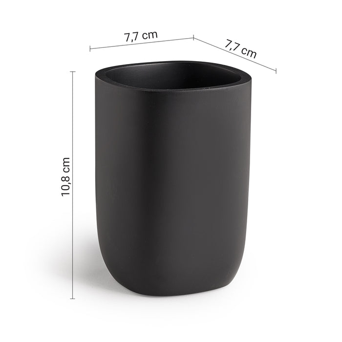 GEDY YL981400000 YLENIA Portacepillos negro mate