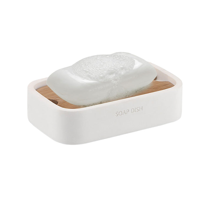 GEDY 13110200000 NINFEA Jabonera Blanco-Bambú