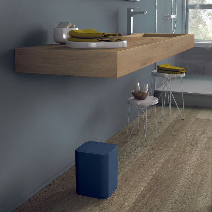 GEDY 63096500900 SEVENTY Papelera Con Tapa 8 Litros Azul Petróleo