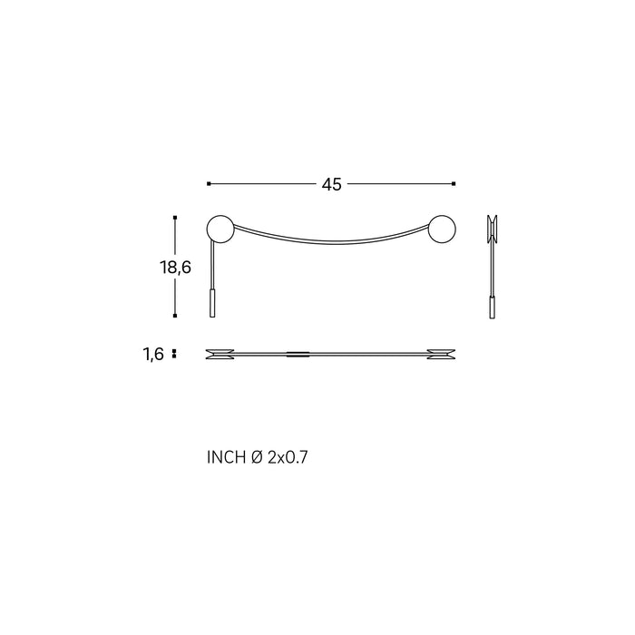 COSMIC 2751564 DIABOLO Chrome-White Towel Holder