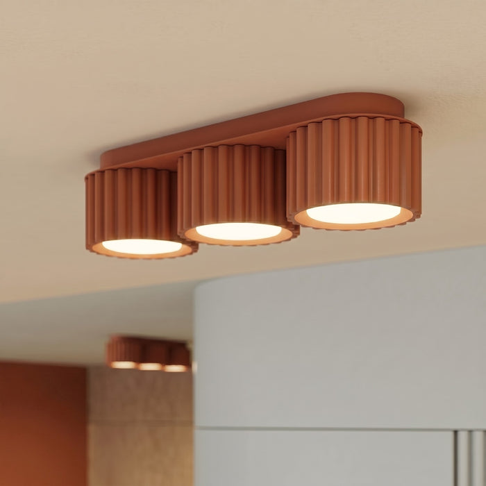 SOLLUX SL.2632 Plafón AURA 3 ocre rojo Gx53