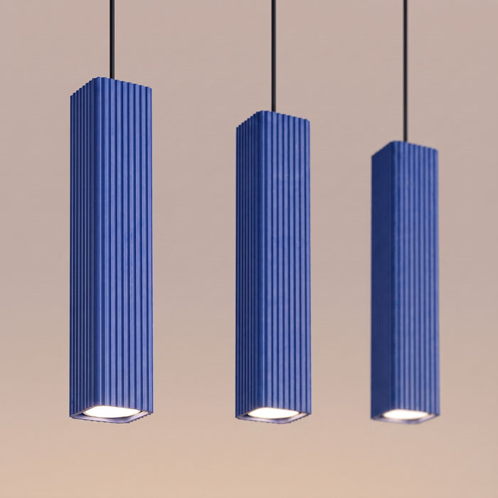 SOLLUX SL.3212 Lámpara Colgante Rayo 3L Azul Ultramar