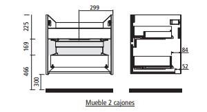 SALGAR 85085 NOJA Conjunto Mueble de Baño Completo 120 cm Color Blanco Brillo