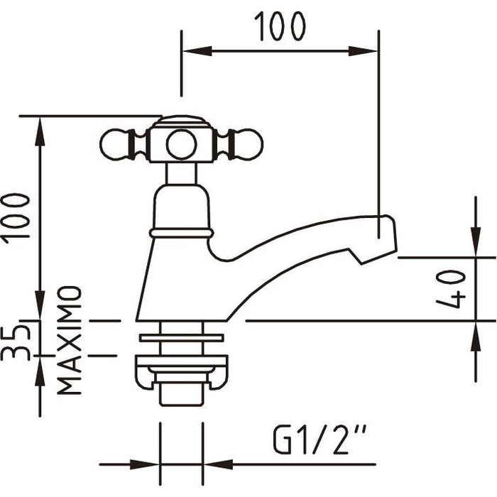 CLEVER 94489 Grifo Lavabo 40 With2 Antigona