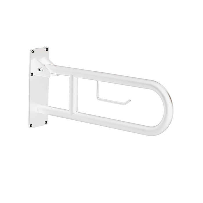 GEDY 56570200000 SNUG Soporte de apoyo abatible 60 cm con portarrollo blanco