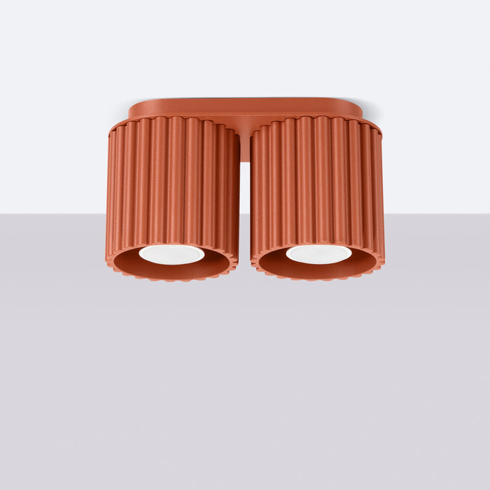 SOLLUX SL.1800 AURA Plafón 2 Rojo Ocre Gu10