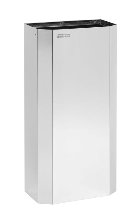 MEDICLINICS PPA4279C Papelera Abierta de 40L Acero Inox AISI 304 Acabado Brillo con Aro Basculante