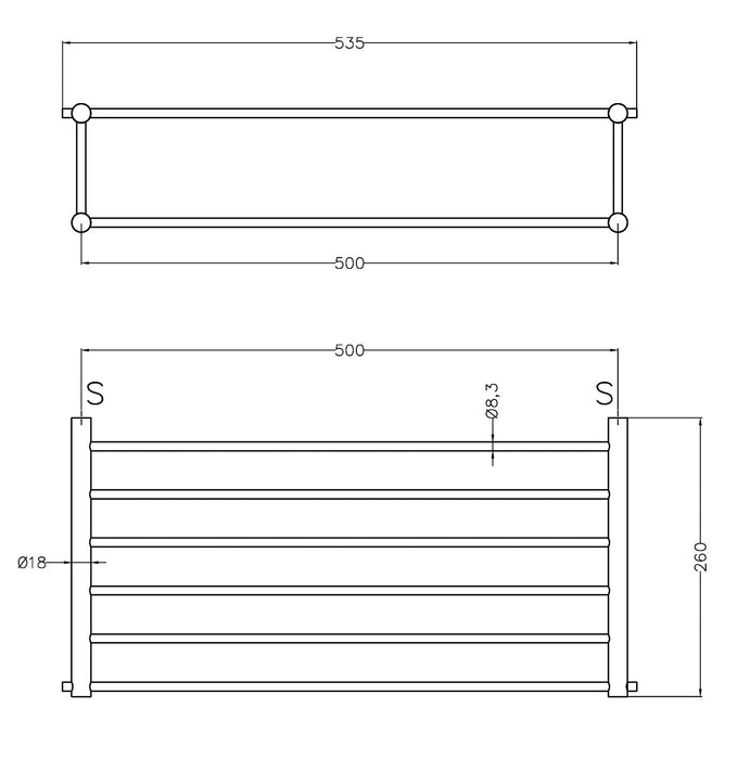 MEDICLINICS AI0040C Estante Toallas Inox Brillo