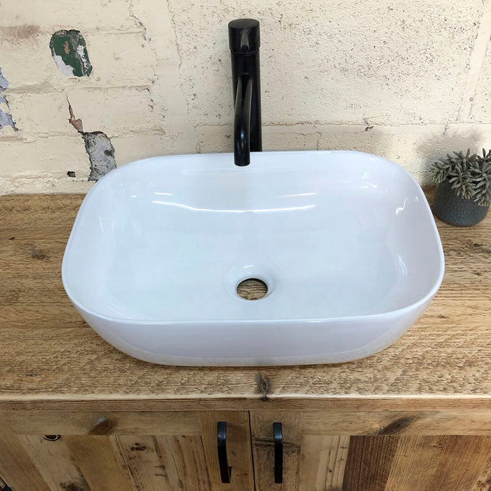 LLAVISAN 507194 Sink Oval Overmount 48X37X13 White
