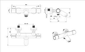 IMEX BTK017-4ECO ECO-KENT Thermostatic Bathroom/Shower Kit Eco Chrome
