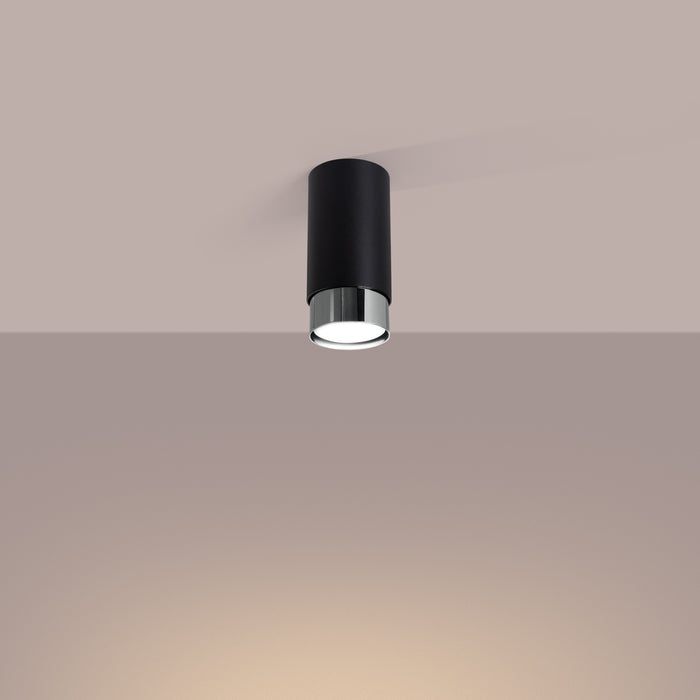 SOLLUX SL.1408 Lámpara de techo NERO 12,5 negro/cromo negro/cromo