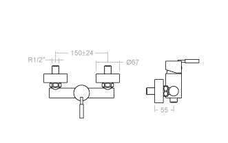 RAMONSOLER 7508S ATICA Monomando Para Ducha Sin Equipo