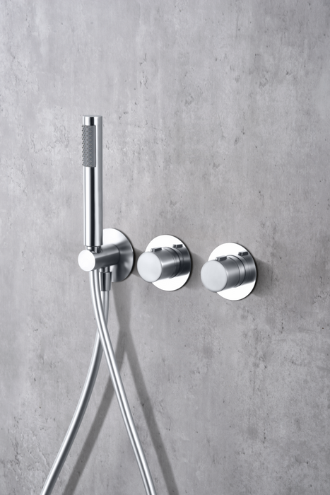 IMEX GTA052 ASSEN Grifo Termostático Ducha Empotrado 2 Vías Cromo