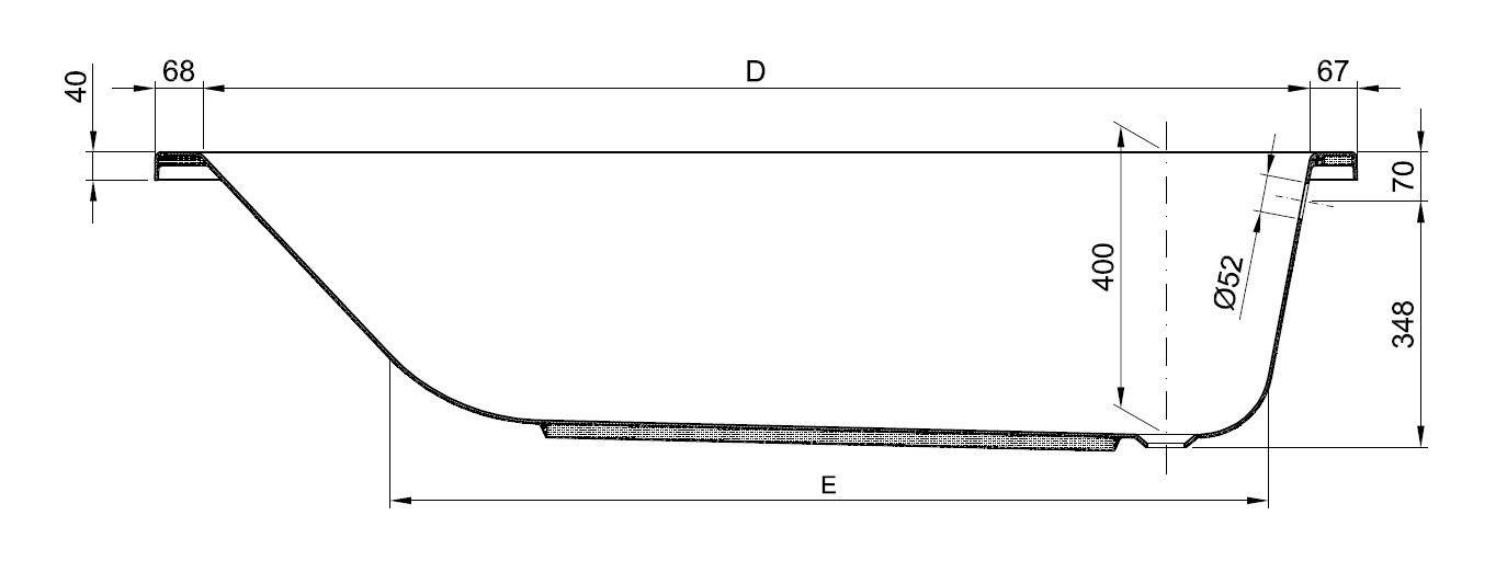 SANITANA CUBIC Bañera Acrílica Rectangular Blanco