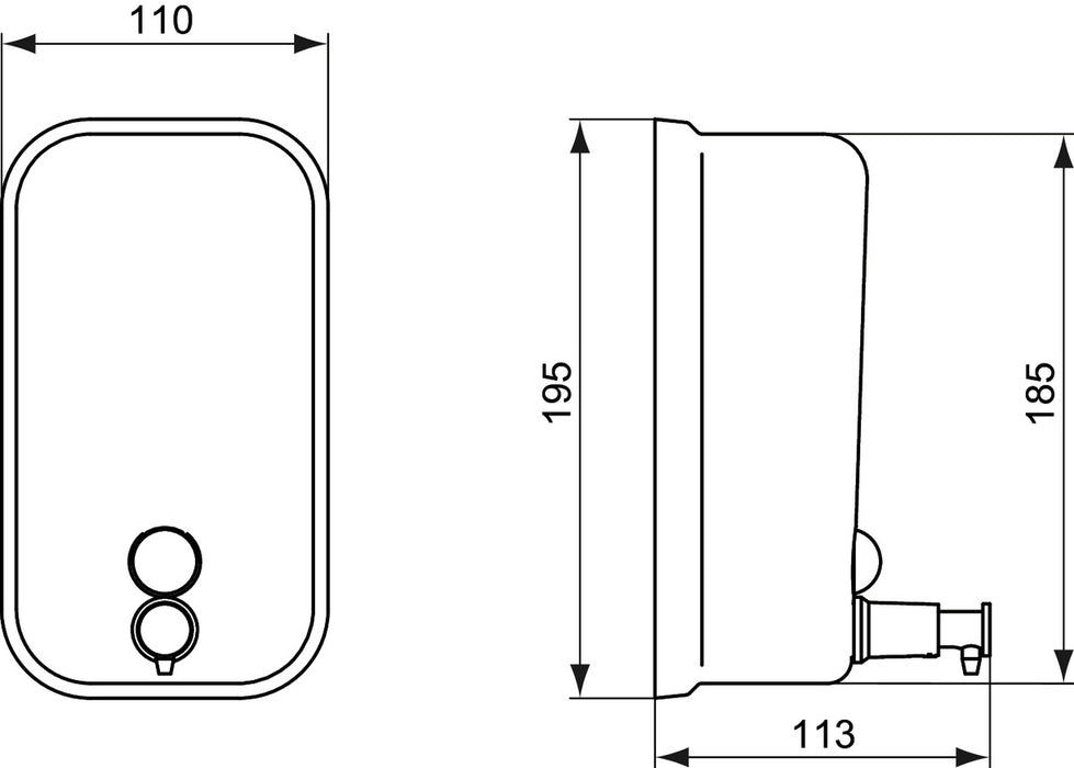 IDEAL STANDARD A9103MY IOM Dispensador De Jabón 800 ml