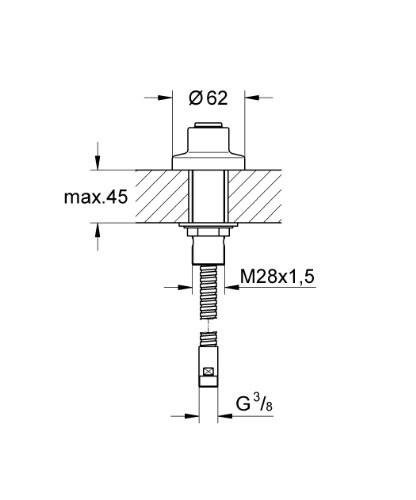 GROHE 27 151 000 Bathtub Shower Holder Chrome