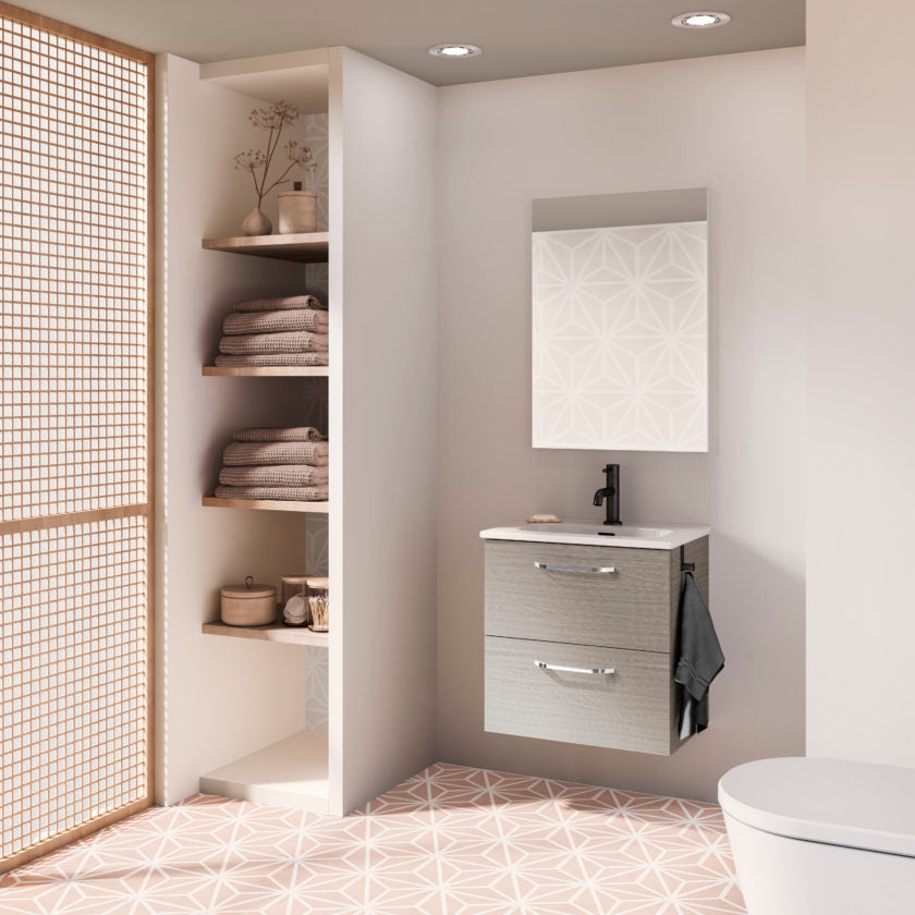 AMIZUVA 127017 HONE Conjunto Mueble Mini Gris Arenado
