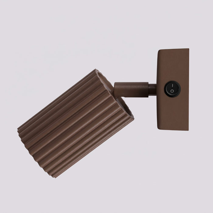 SOLLUX SL.2370 Aplique de pared KARBON marrón con interruptor