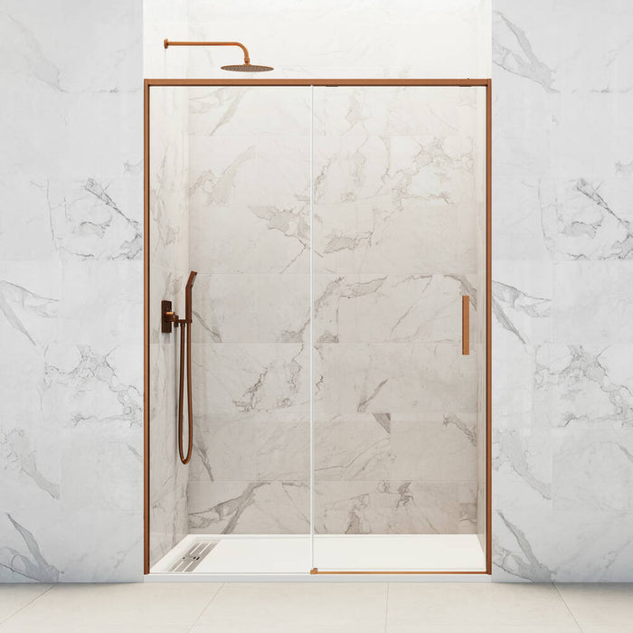 GME TWENTY Mampara Frontal Ducha 1F+1C Cobre Transparente