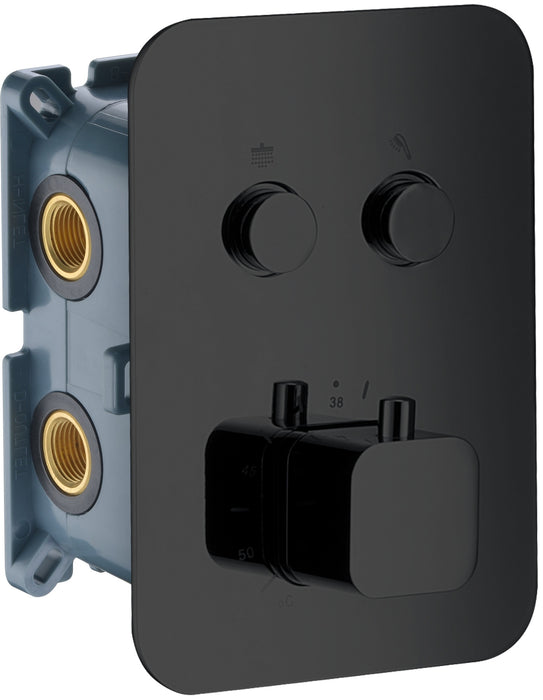 IMEX CTP02V/NG Empotrado Termostático 2 Vías Negro Mate