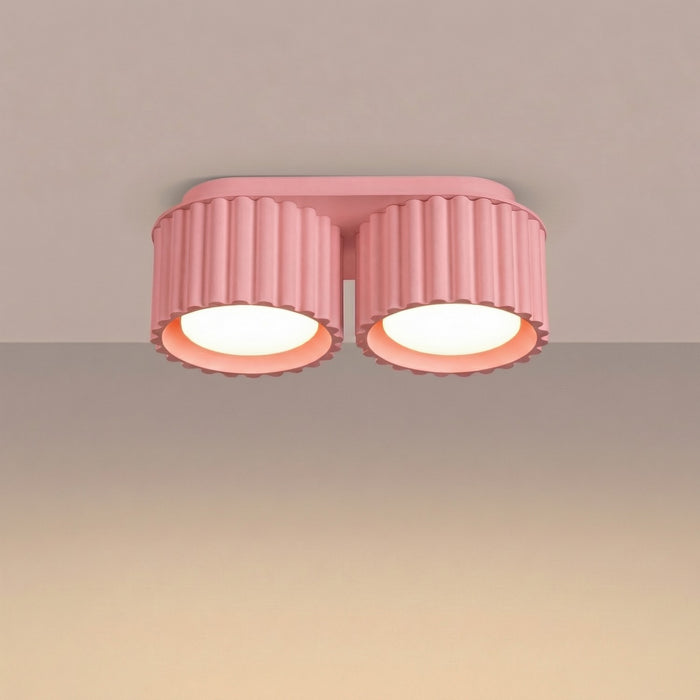 SOLLUX SL.2407 Plafón AURA 2 rosa Gx53