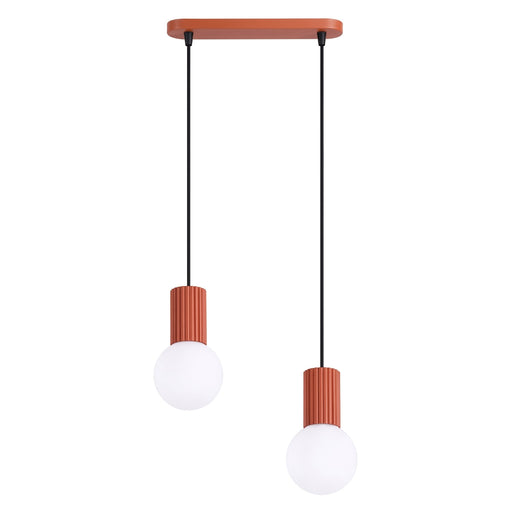 SOLLUX SL.1985 Lámpara Colgante Halo 2L Ocre Rojo