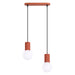 SOLLUX SL.1985 Lámpara Colgante Halo 2L Ocre Rojo