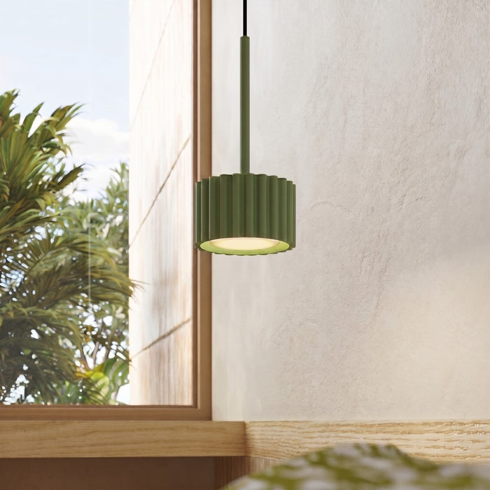 SOLLUX SL.2679 Lámpara colgante AURA 1 verde oliva Gx53