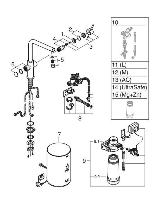 GROHE 26 162 243 TEMPESTA 110 Conjunto de ducha con barra 2 chorros (Rain, Jet) Negro Mate