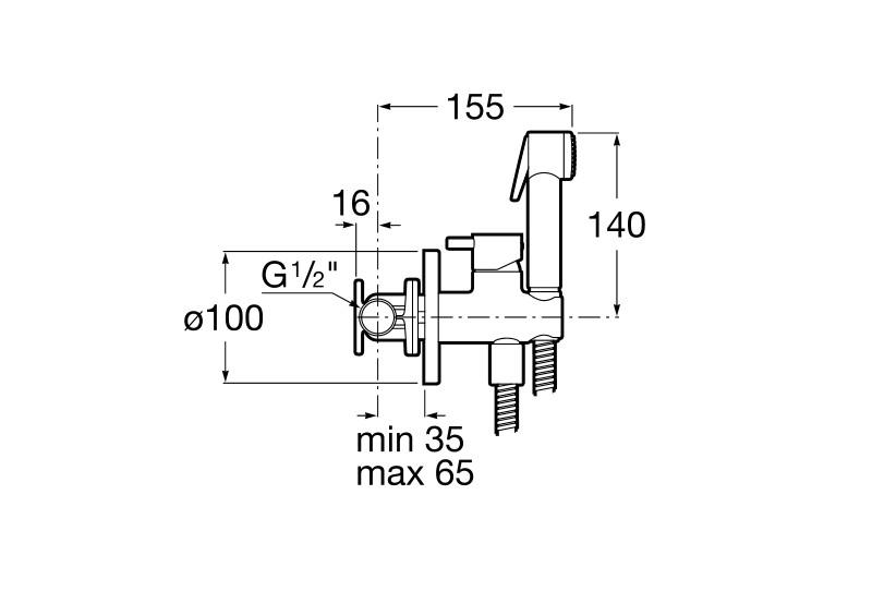 ROCA A5B9461C00 Be Fresh Kit Griferia De Inodoro Bidé Empotrado