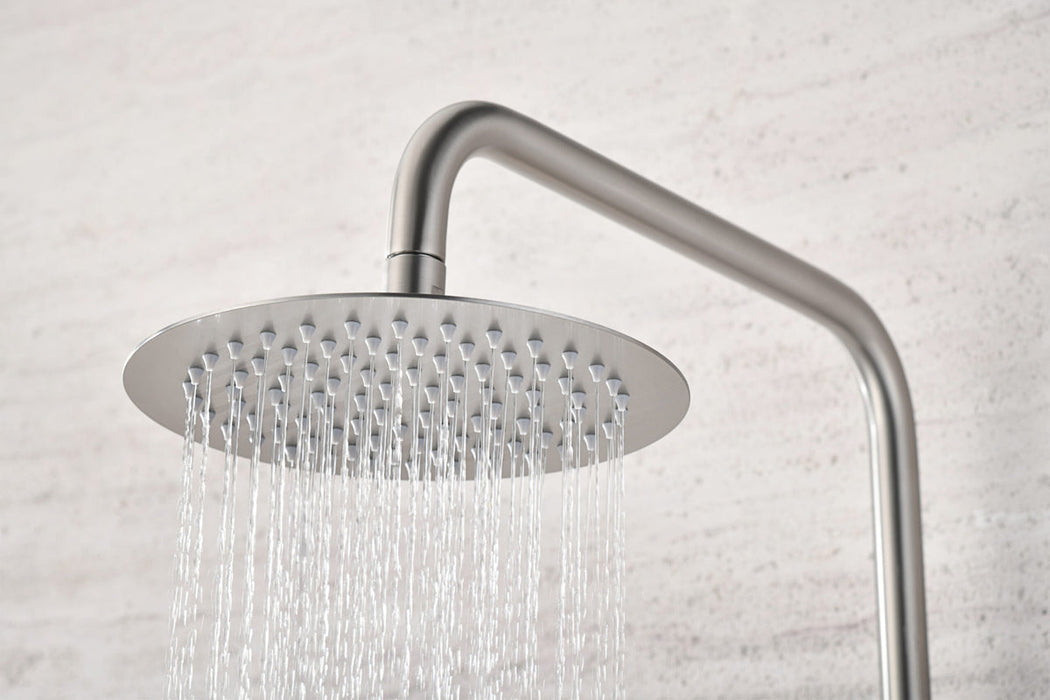 IMEX BDM039/NQ MONZA Grifo Gran Ducha Monomando Telescópico Color Níquel Cepillado