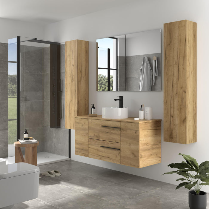 SALGAR 116112 YARA PLUS Mueble de Baño 1 poza Porcelana 120cm Roble