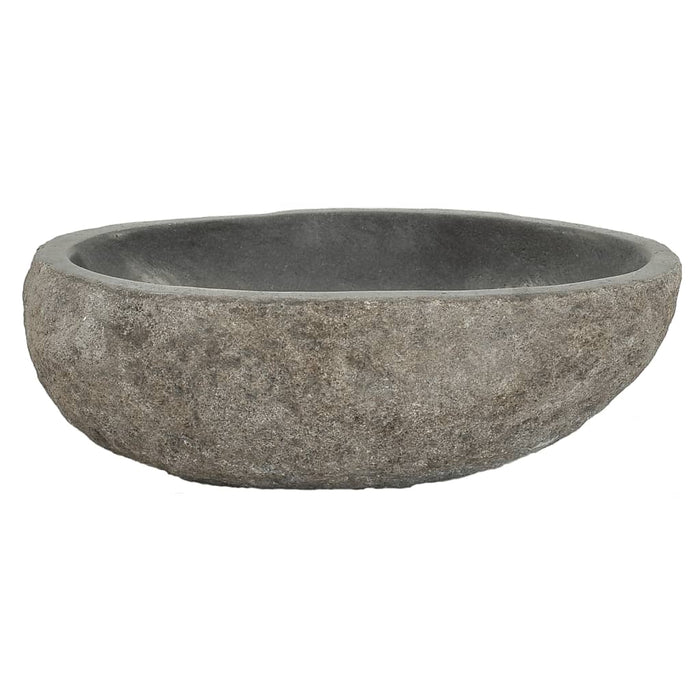 VXL Lavabo de piedra de río ovalada 29-38 cm