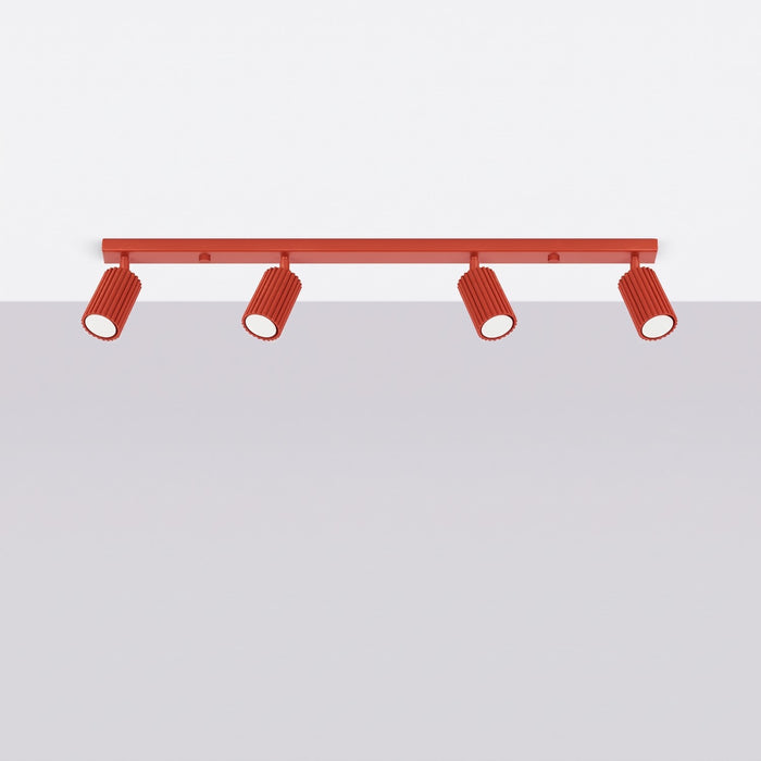 SOLLUX SL.2368 Plafón KARBON 4L rojo