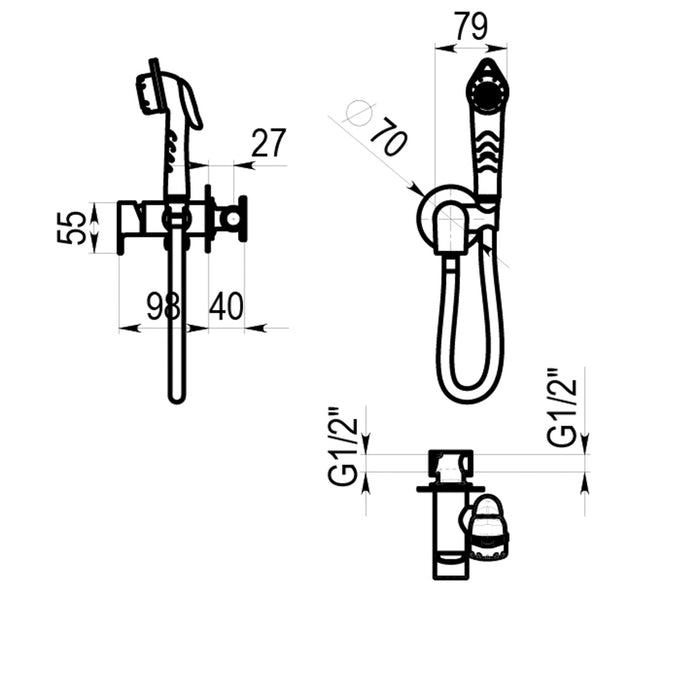 PRESTO 4607700 Aroha inodoro minimalista Cromo