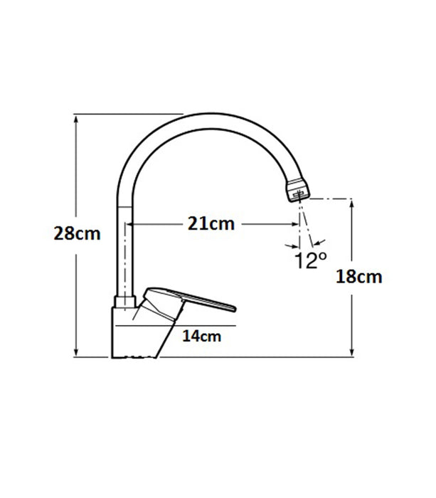 ARCOBAÑ 62FLGE FLAMENCO  Monomando Fregadero Gerontológico
